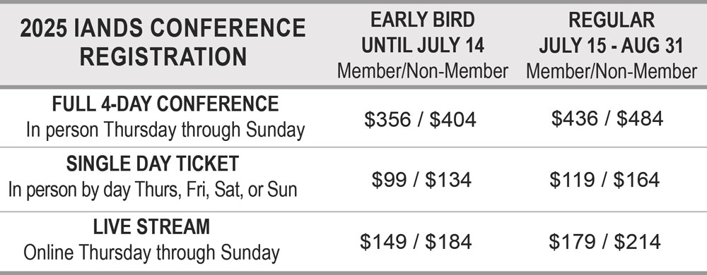 2025-conference-and-liveestream-price-chart 1 ‣ iands The prices for iands conference 2025