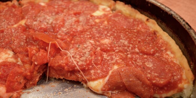 Deep dish pizza is a favorite in Chicago and among the foods you can try at the best places to eat in Oak Brook