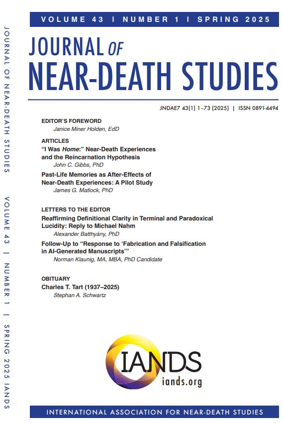 Volume 43-1: journal of near-death studies